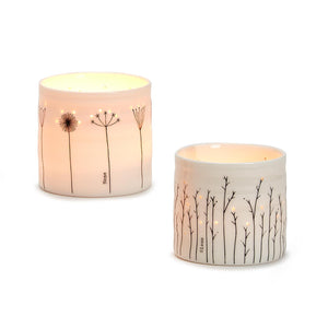 Two's Company Floral Tea Light Holder In Gift Box Assorted 2 Designs.