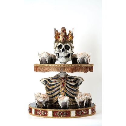 Katherine's Collection 2022 Shakesfeare Skeleton Tiered Tray, 18"x18"23"