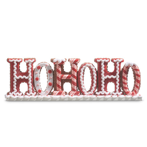Raz Imports 2023 Jingle & Cocoa 13.5" Ho, Ho, Ho Word Art