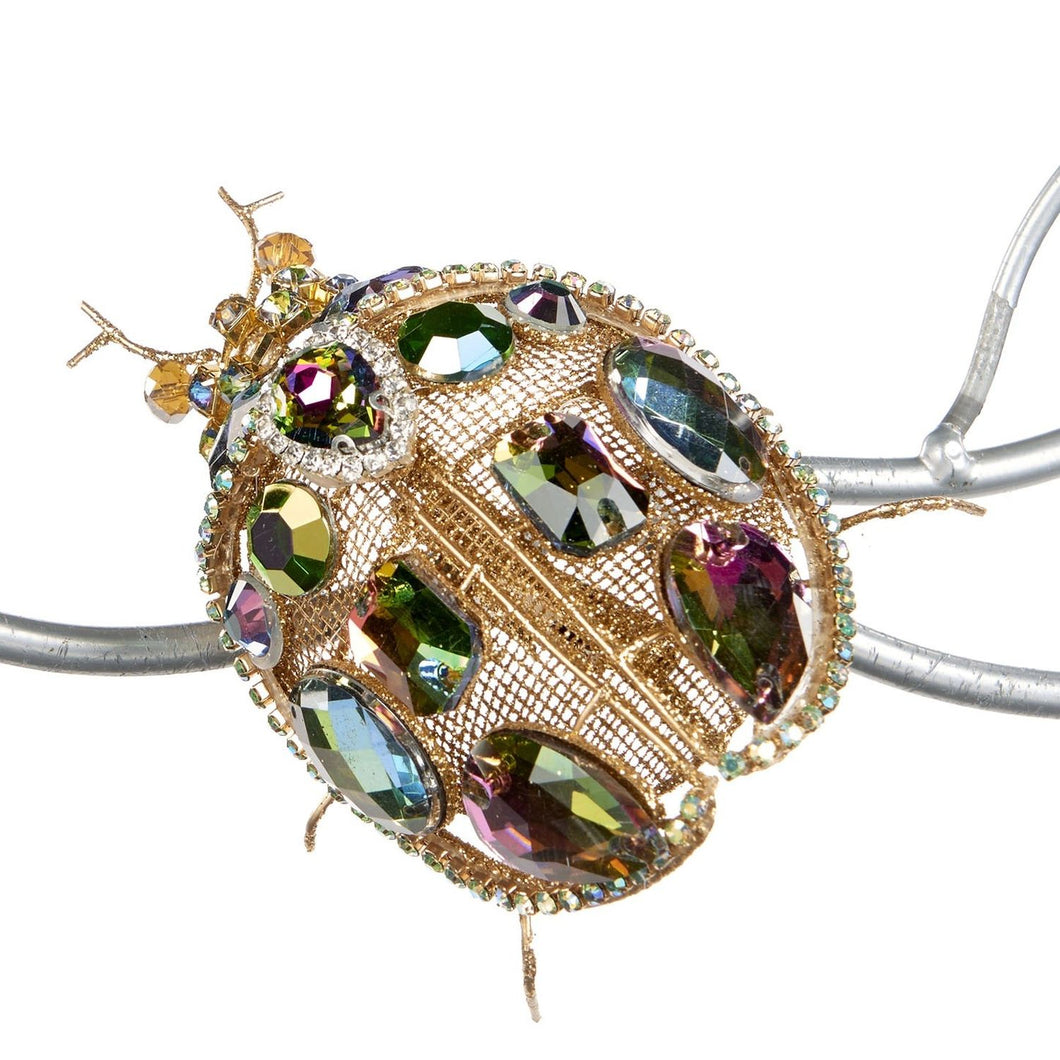 Goodwill Wire Glittered Jewel Beetle On Clip Ornament Multi 12Cm