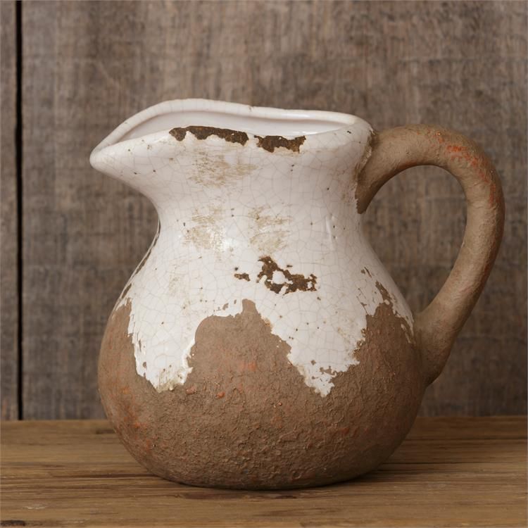 Your Heart's Delight Earthenware - Distressed Pitcher, Ceramic