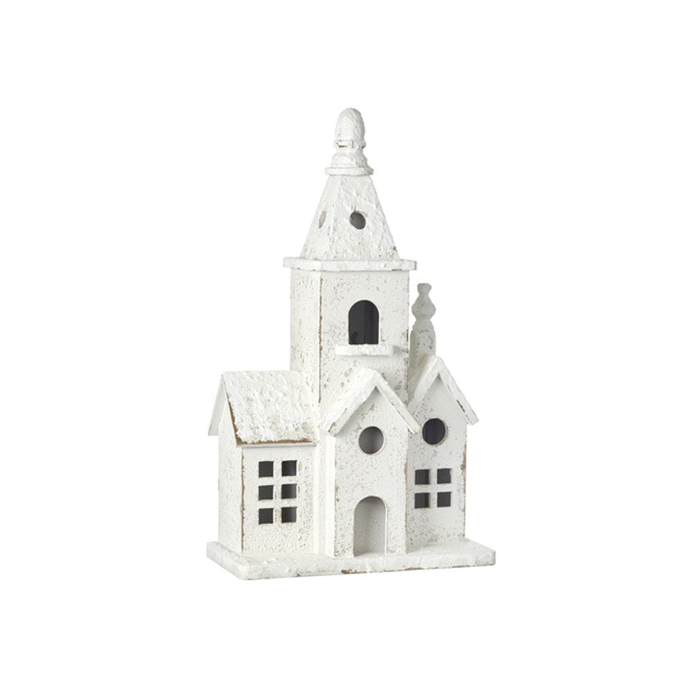 Raz Imports 2021 Holiday Homestead 19-inch Distressed Steeple Church Figurine