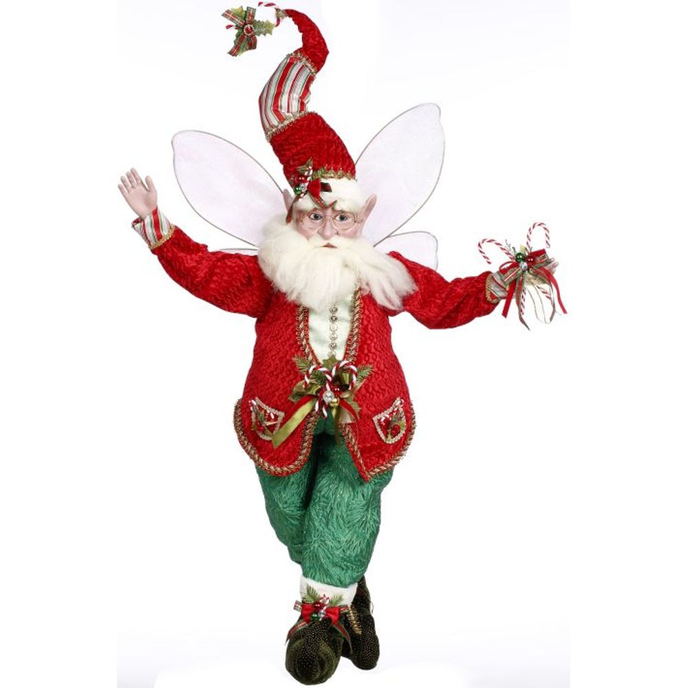 Mark Roberts Christmas 2023 Candy Cane And Holly Fairy Figurine - 38 Inches