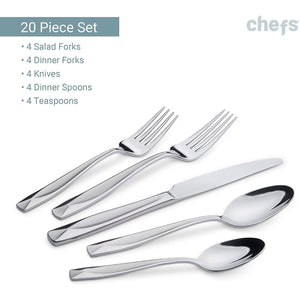 Chefs Azore Sand 18/10 44-Piece Service For 8