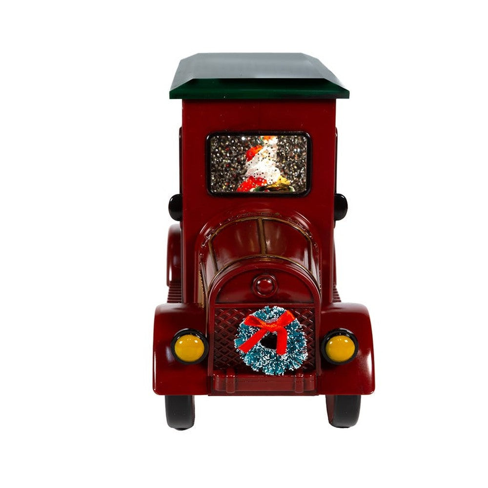 Kurt Adler 6.5" Battery Operated LED Santa Truck Water Lantern