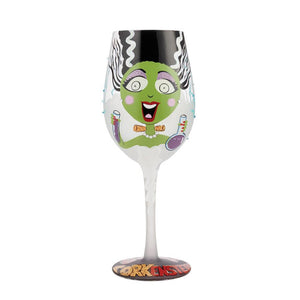 Enesco Lolita Wine Glass Bride Corkenstein