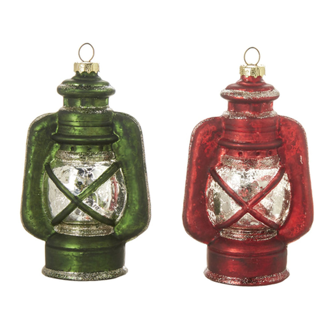 Raz Imports 2021 Santa's Stables 4.75-inch Lantern Ornament, Assortment of 2