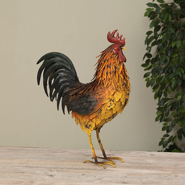 Gerson Company 20"H Metal Rooster Figurine