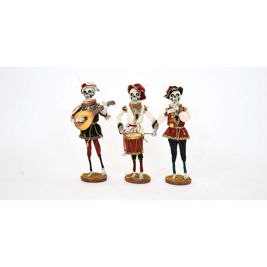Katherine's Collection 2022 Shakesfeare Minstrel Skeleton Trio Figure, Assorted of 3