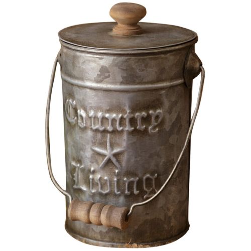 Your Heart's Delight Country Living Canisters + Lids, Set of 3, Tin