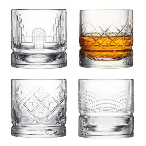 La Rochere Dandy Whiskey Glasses, Assorted Set of 4, 10 Oz.