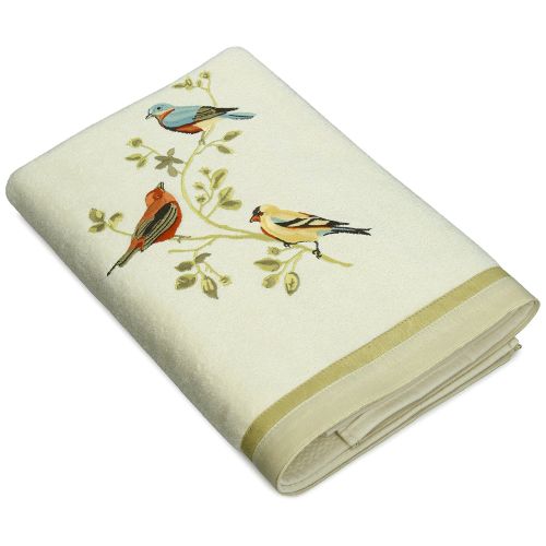 Avanti Linens Gilded Birds Bath Towel, Ivory