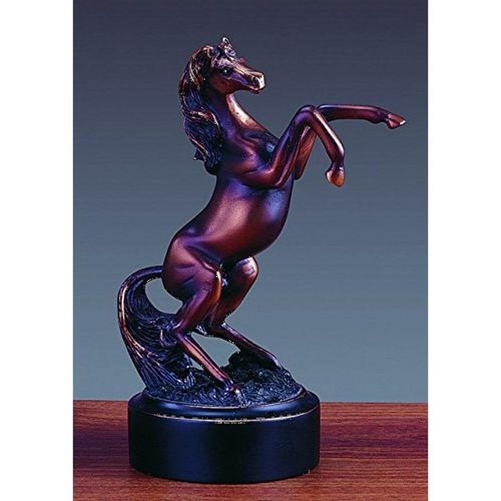 Treasure of Nature Standing Horse Figurine, Bronze Plated Resin - 4.5" x 3" x 7"