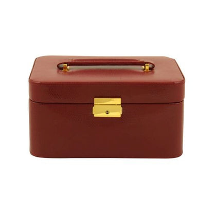 Bey Berk Red "Lizard" Leather Jewelry Box For 3 Watches