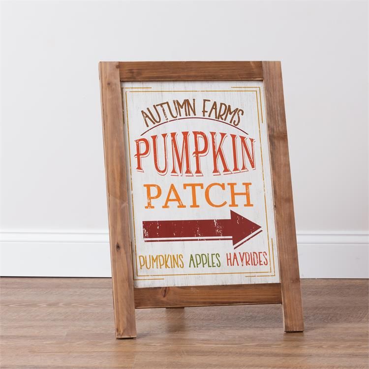 Your Heart's Delight Easel Sign - Pumpkin Patch, Wood
