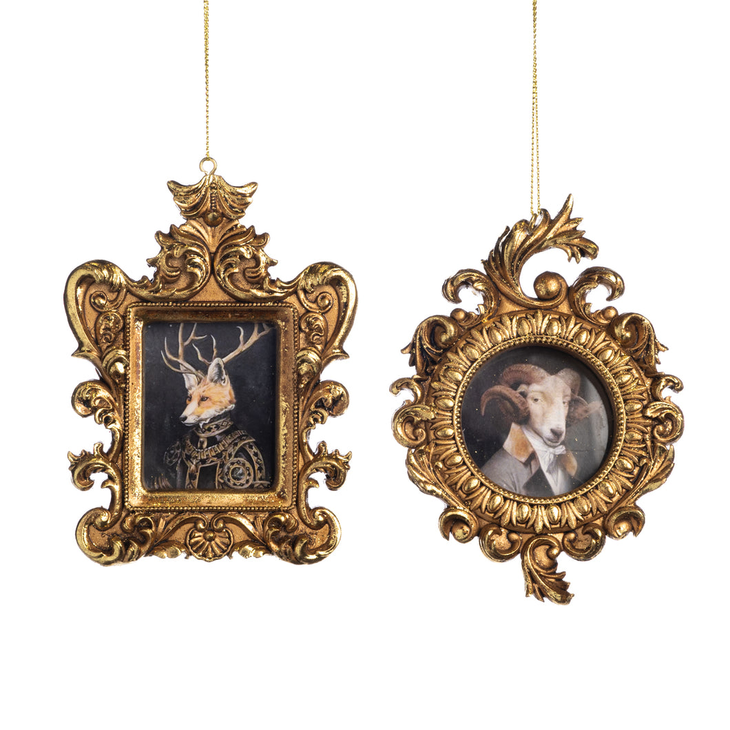 Goodwill Baroque Animal Photo Frame Ornament Gold 14Cm, Set Of 2, Assortment