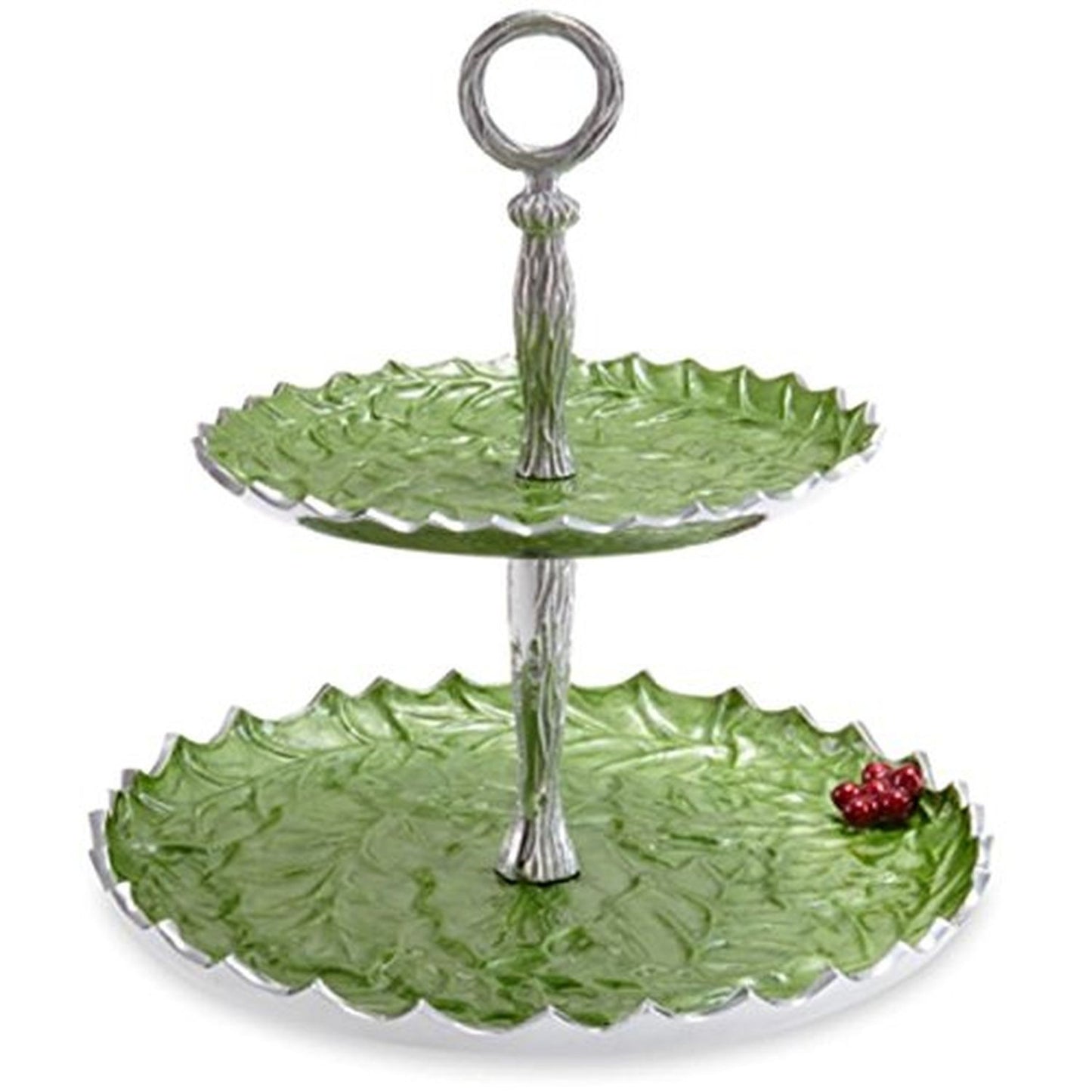 Julia Knight Holly Sprig 11.5" Two-Tiered Server Mojito