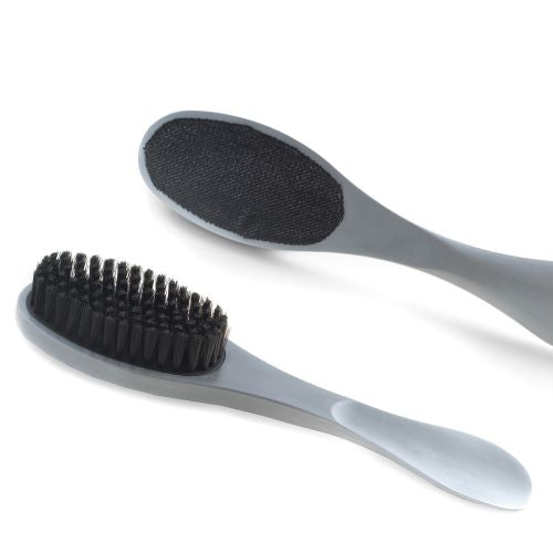 Brushed Aluminum Clothes & Lint Brush With Shoe Horn