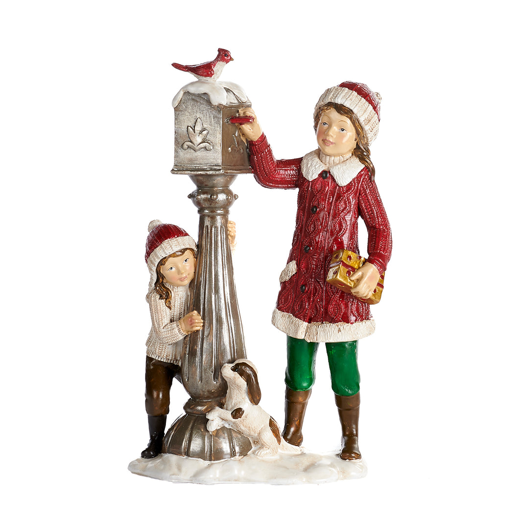 Goodwill Christmas Kids With Mailbox Two-tone Red 22Cm