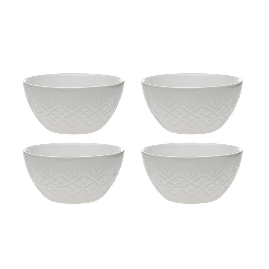 Godinger Set Of 4 Dublin Cereal Bowl White