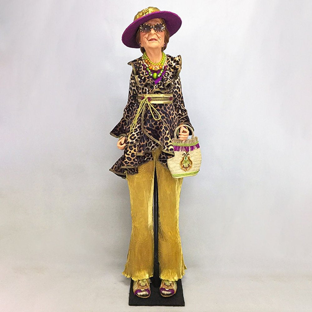 Katherine's Collection 2020 Paradise Flamingo Lady Life Size Doll Gold Resin