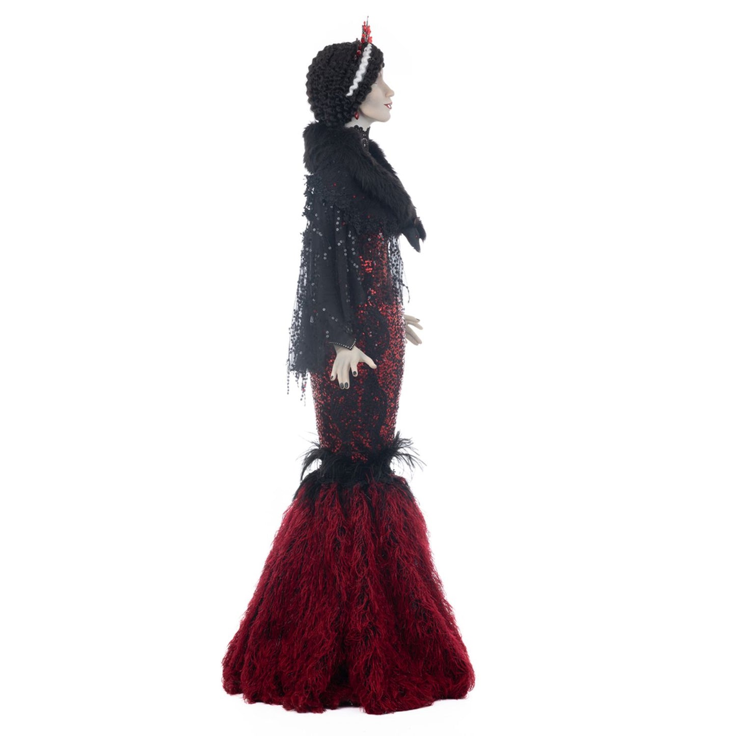 Katherine's Collection 69" Countess Lilith Vonbitten Doll Life Size, Red/Black Resin