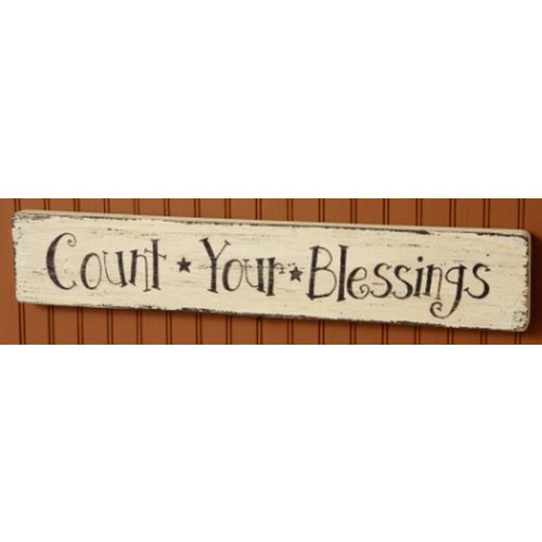Your Heart's Delight Sign Door Board - Count Your Blessings