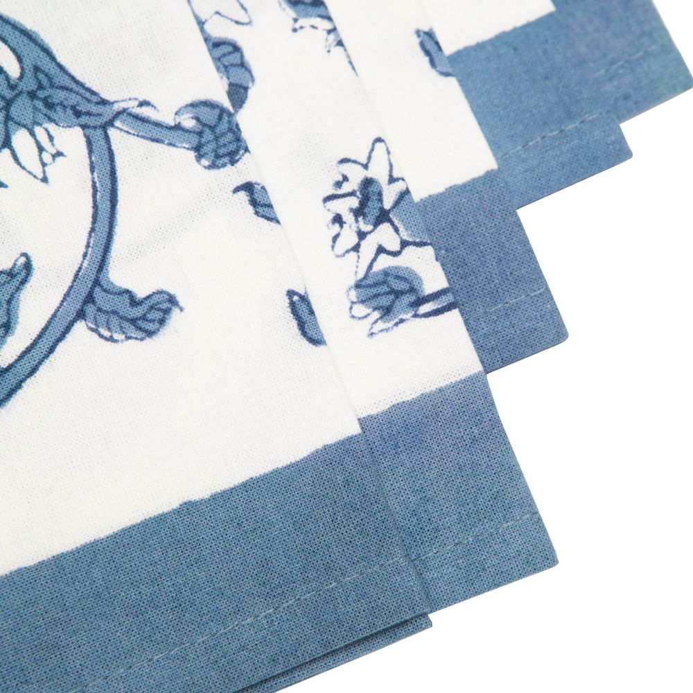 Couleur Nature Cornflower Blue Tea Towels 20X30 - Set Of 3