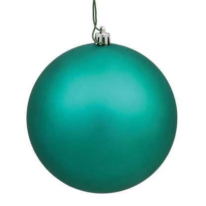 Vickerman 8" Teal Matte Ball Ornament, Plastic