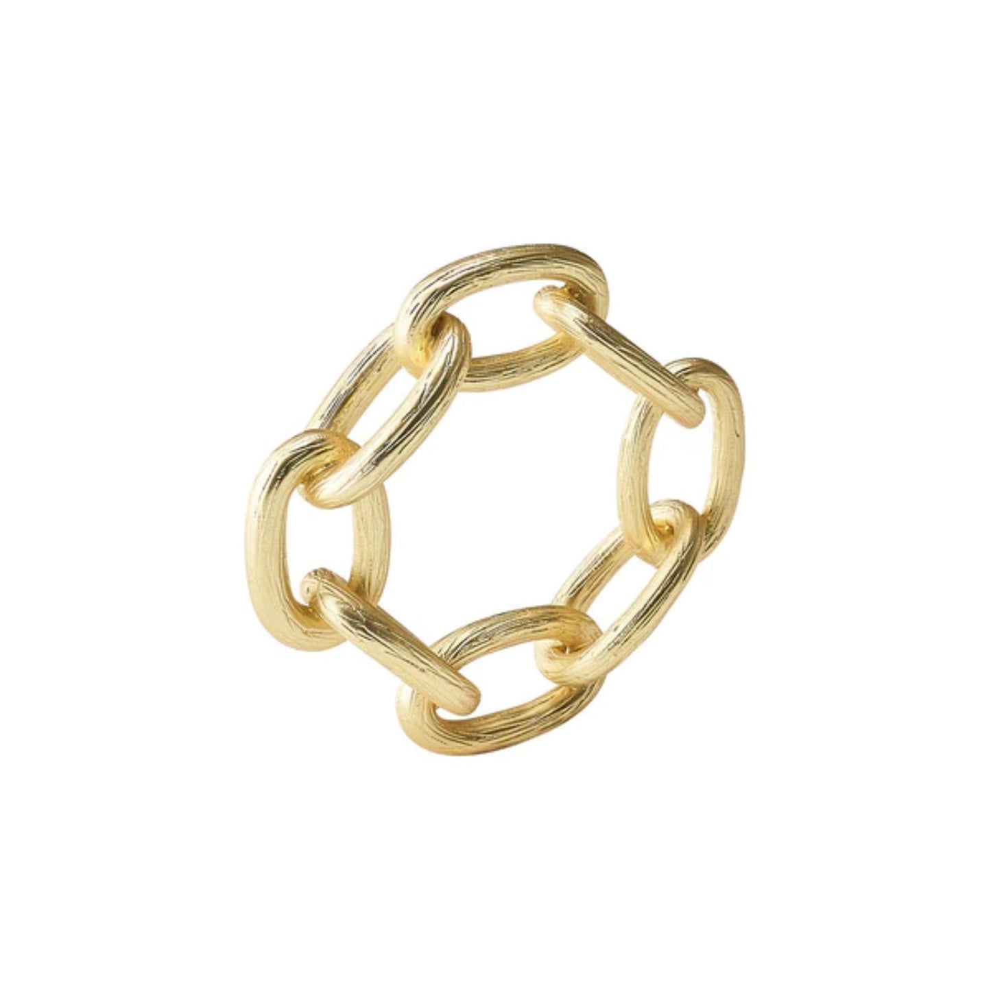 Kim Seybert Napkin Ring Chain Link, Gold, Set Of 4