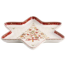 Load image into Gallery viewer, Villeroy &amp; Boch Winter Bakery Delight Large Bowl, Star Design, 34oz