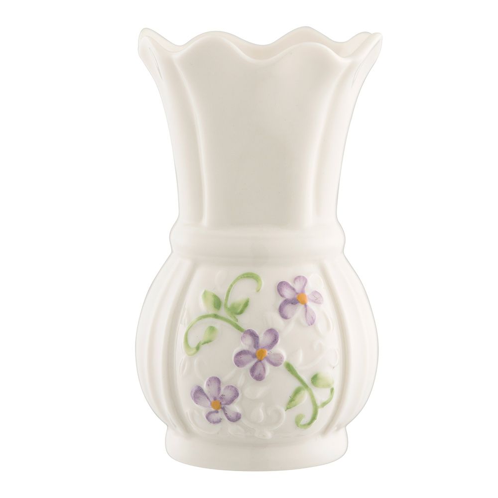 Belleek Classic Handcrafted Irish Flax Mini Vase