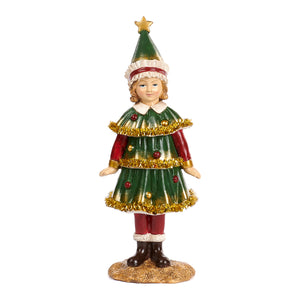 Goodwill Christmas Tree Girl Two-tone Red/Green 19.5Cm