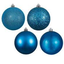 Load image into Gallery viewer, Vickerman 2.4&quot; Turquoise 4-Finish Ball Ornament Assortment, 24 Per Box