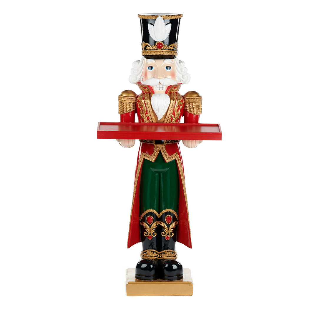 Goodwill Nutcracker Holding Tray Display Two-tone Red/Green 89.5Cm