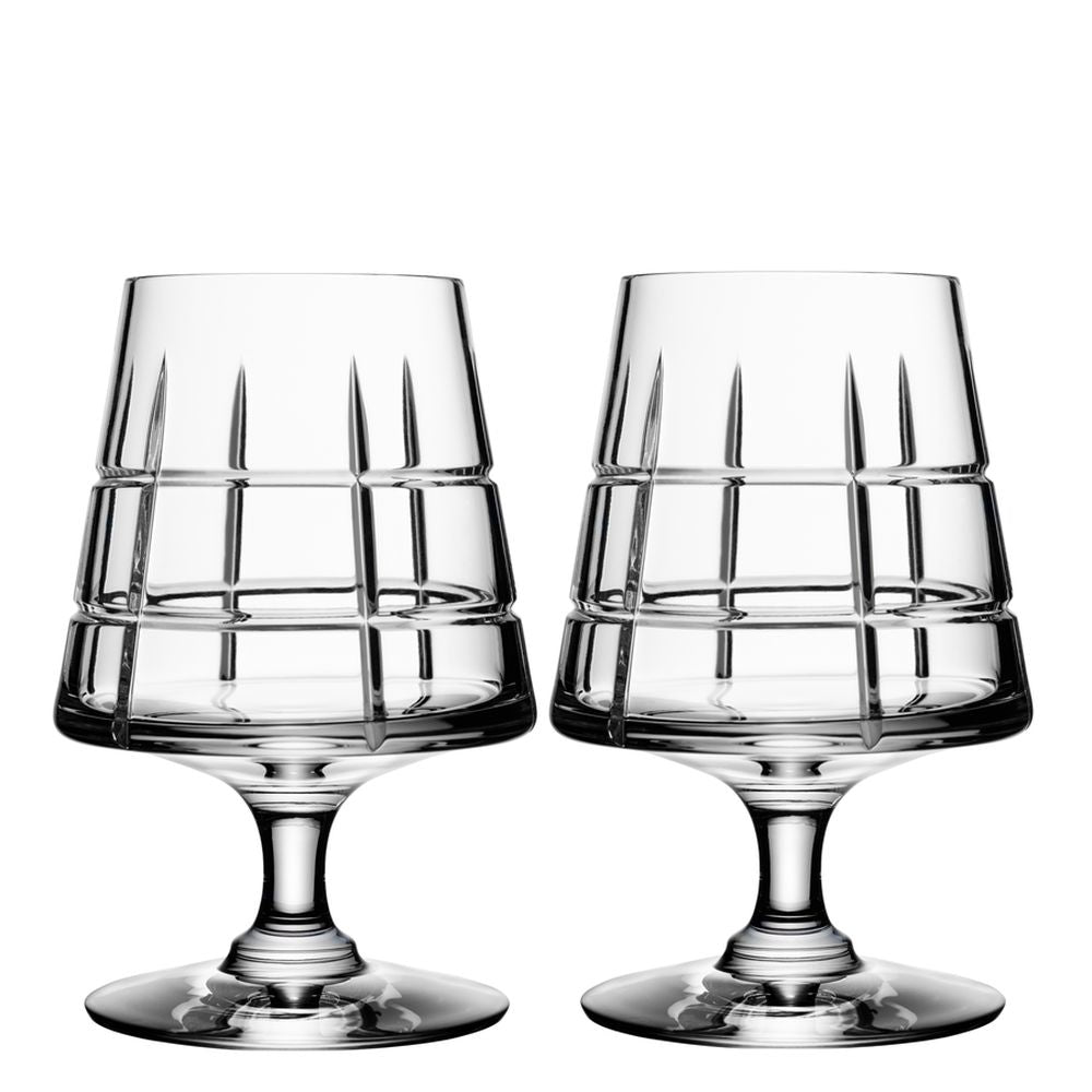 Orrefors Street Cognac Glass Pair, Crystal, Clear