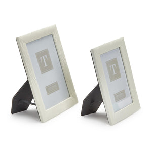 Two's Company Sleek Chic Set Of 2 White Photo Frames Includes 2 Sizes