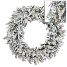 Load image into Gallery viewer, Goodwill Med.Flock Pine Wreath