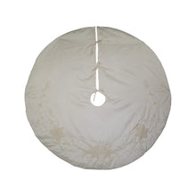 Load image into Gallery viewer, Kurt Adler 54&quot; Ivory With Pearl Beads Tree Skirt
