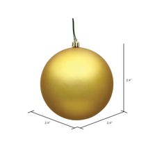 Load image into Gallery viewer, Vickerman 2.4&quot; Gold Matte Ball Ornament, 24 Per Bag