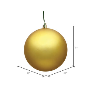 Vickerman 2.4" Gold Matte Ball Ornament, 24 Per Bag