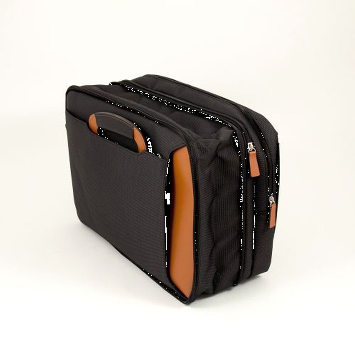 Saddle Leather & Ballistic Nylon Convertable Briefcase
