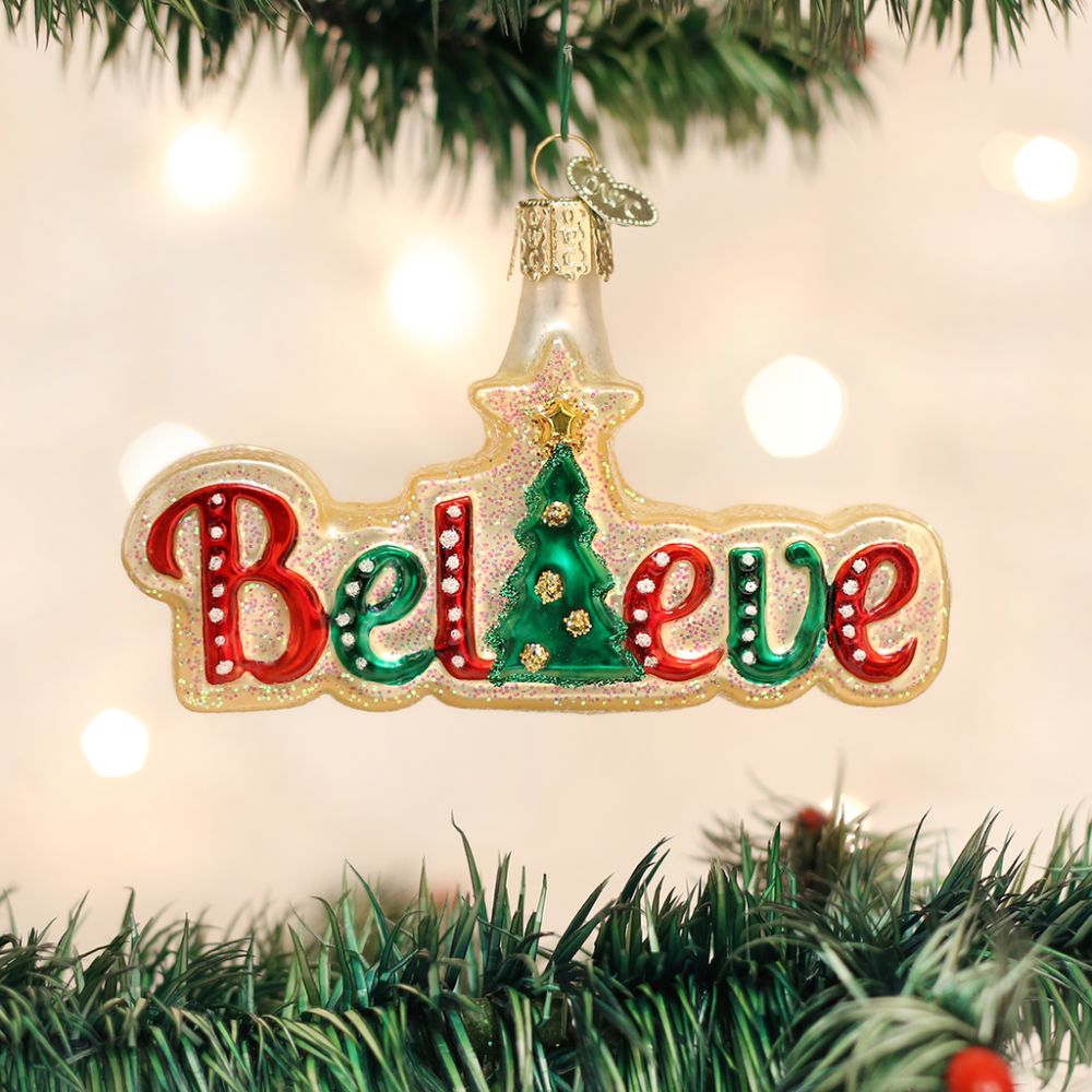 Old World Christmas Believe Ornament