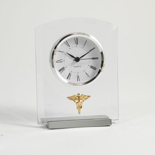 Bey Berk Dental, Beveled Glass Quartz Clock by Bey Berk