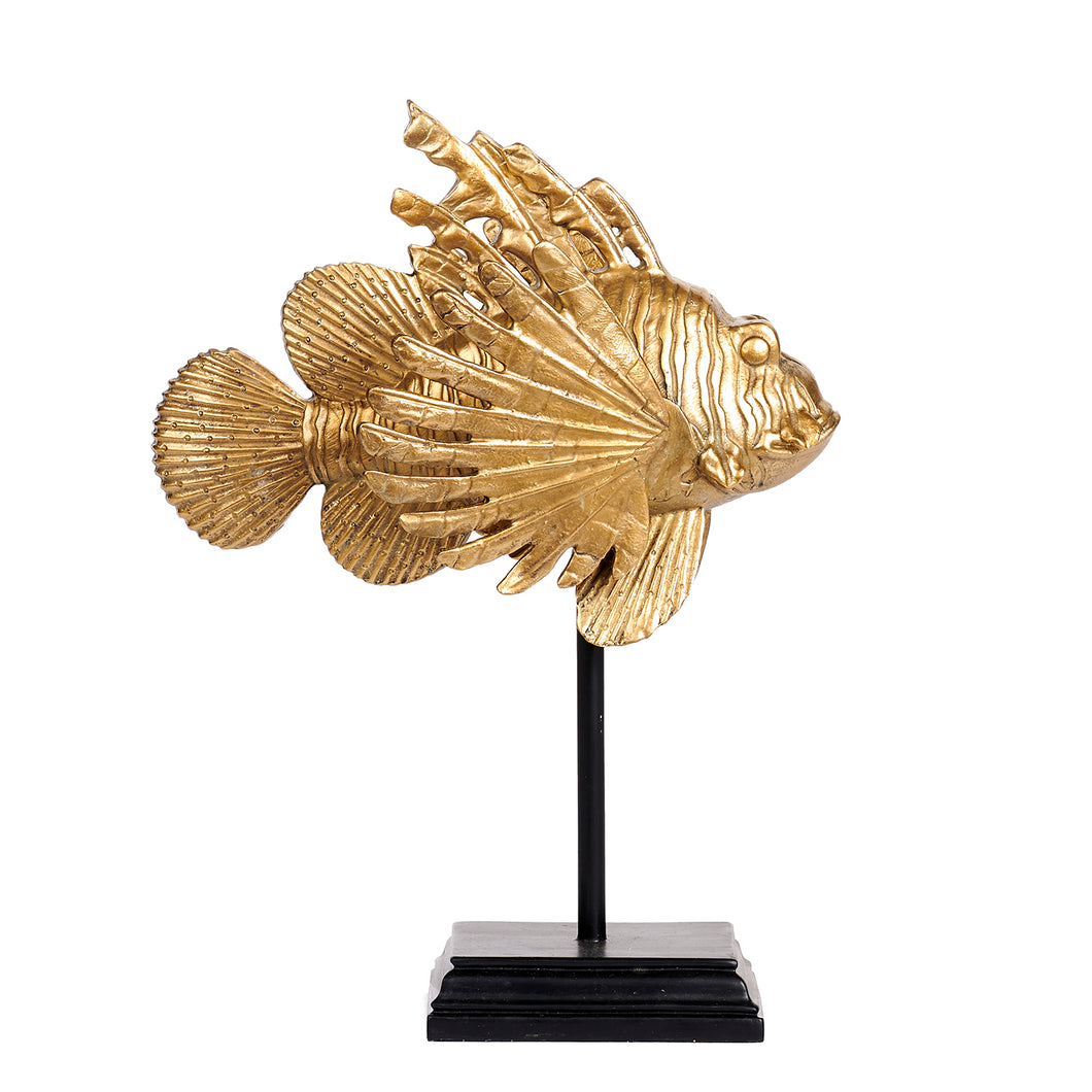 Goodwill Fish On Stand Two-tone Gold 33.5Cm