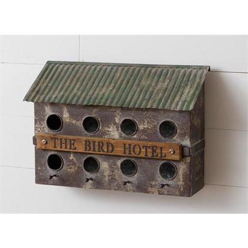 Your Heart's Delight Birdhouse - The Bird Hotel Decor, Brown, Iron