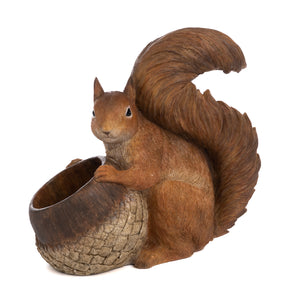 Goodwill Squirrel With Acorn Bird Feeder Two-tone Brown 28Cm