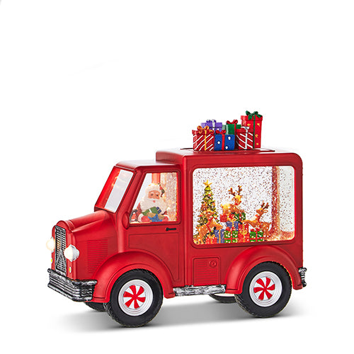 Holiday Water Lanterns 2023 10.25" Santa & Reindeer Musical Lighted Water Truck