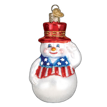 Old World Christmas Patriotic Snowman Ornament