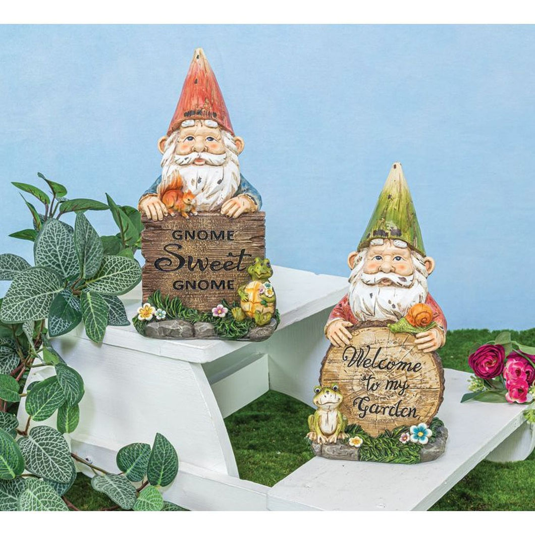 Hanna’s Handiworks Gnome Sweet Gnome Tabletop Set Of 2 Assortment